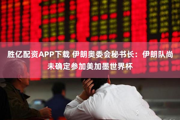 胜亿配资APP下载 伊朗奥委会秘书长：伊朗队尚未确定参加美加墨世界杯