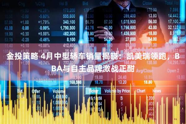 金投策略 4月中型轿车销量揭晓：凯美瑞领跑，BBA与自主品牌激战正酣
